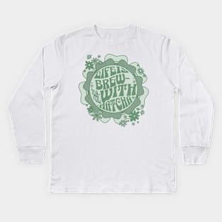 Life is Brew-tea-ful With Matcha Kids Long Sleeve T-Shirt